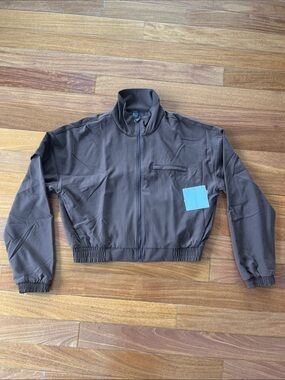 Brand New Beyond Yoga Brown Lightweight Full-Zip Jacket M